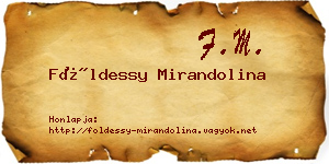 Földessy Mirandolina névjegykártya